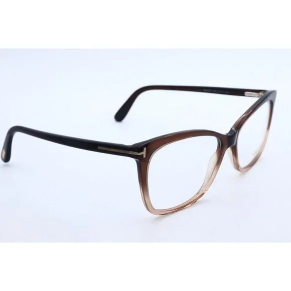 Authentic Tom Ford TF 5514 050 Cat Eye Dark Brown Eyeglasses Clear Lenses 54mm